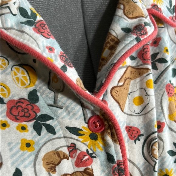 Women’s pajama top Breakfast Print Shirt only - Picture 3 of 4